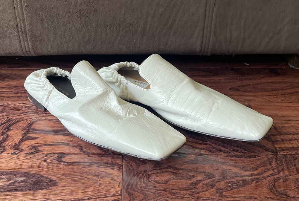 $950 NIB Men's Bottega Veneta Leather Loafers White Slip Ons Dress Shoes 41(8)